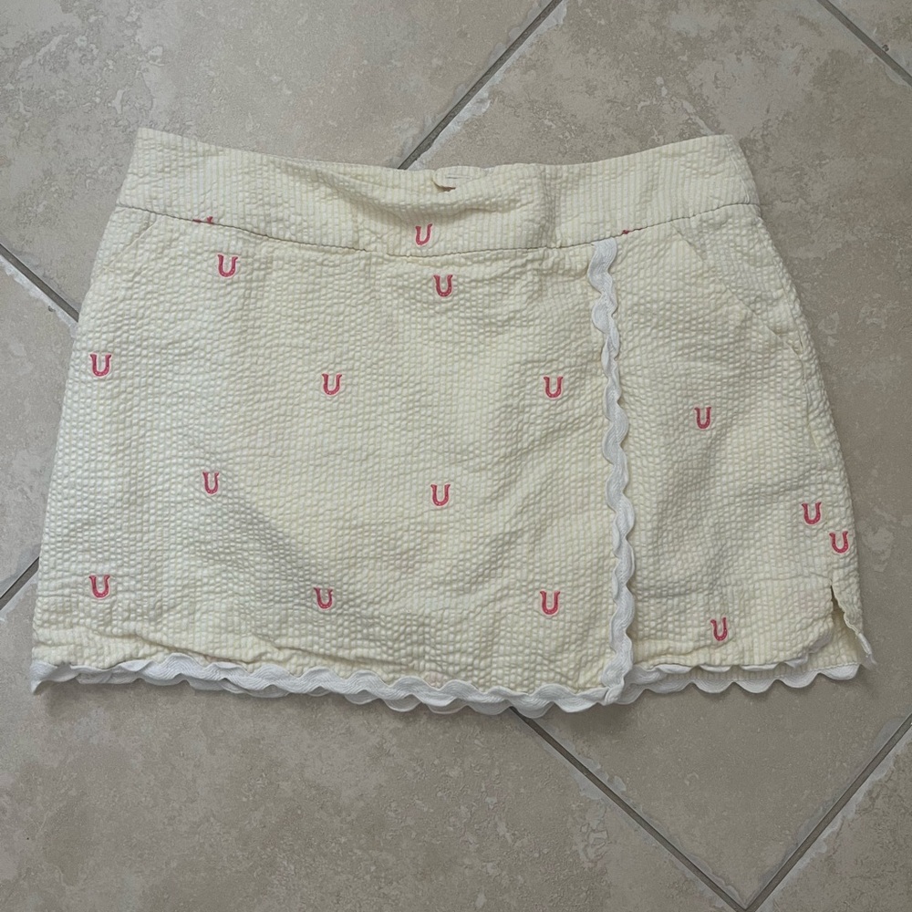 Yellow and Pink Lily Pulitzer Horseshoe Skirt 🎠🎀